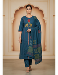 Elegant Teal Blue Patchwork