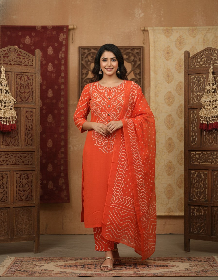 Fanta Orange Bandhni